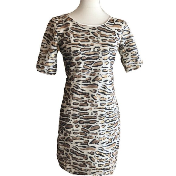 Patterson J Kincaid Dresses & Skirts - PJK Patterson J Kincaid Women's leopard Lenny Sequ